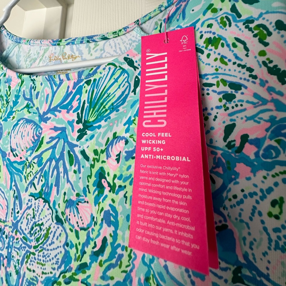 chilly Lilly UPF 50+ anti-microbial. Braedyn dress in Surf Blue Soleil it on me.